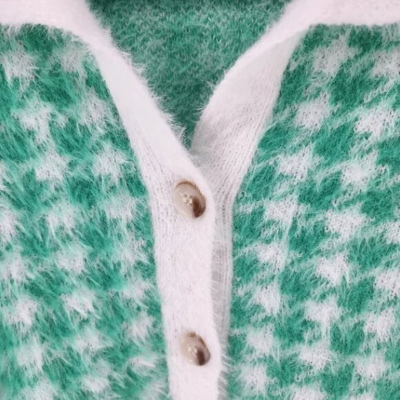 RD Style Women's Half Button Down Drop Shoulder Sweater - S/P - Picture 3 of 6